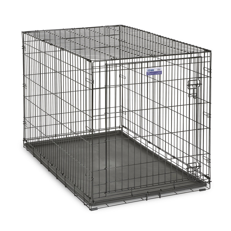 MidWest Homes for Pets Newly Enhanced Single Door iCrate Dog Crate Includes Divider Panel